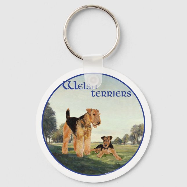 Welsh Terrier Schlüsselanhänger (Vorderseite)