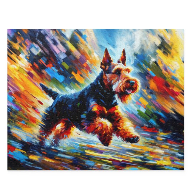 Welsh Terrier: Schwarz und Braun Welshie Puzzle (Welsh Terrier Puzzle: Black and Tan WT Jigsaw)