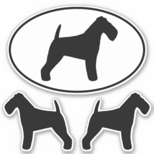 Welsh Terrier Silhouettes Vinyl Sticker Set