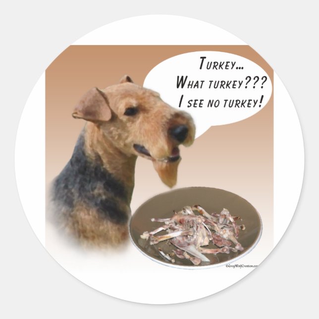 Welsh Terrier Türkei Runder Aufkleber (Vorderseite)