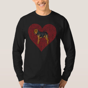 Welsh Terrier Valentinstag Hund Liebe Fingerprint T-Shirt