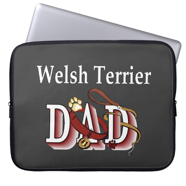 Welsh Terrier Vater Geschenke Laptopschutzhülle (Vorderseite)