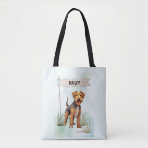 Welsh Terrier Wasserfarbe Personalisierter Hund