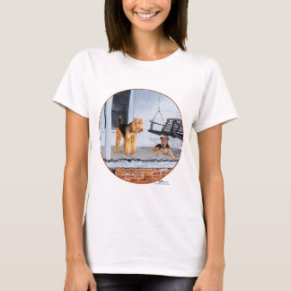 Welsh Terriers auf der Porch T-Shirt