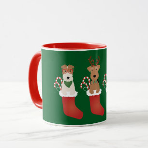 Welsh Wire Fox Terrier Dogs Weihnachten Tasse
