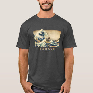Welsherrier Kanagawa Japanische Surf-Welle Geschen T-Shirt