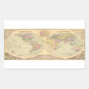 Welt 10 rechteckiger aufkleber