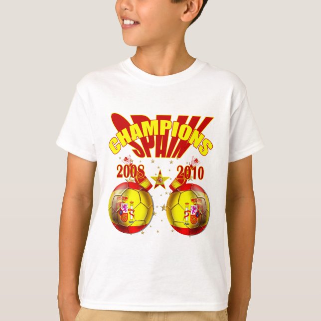 Welt 2008 Meister-Spaniens Europa 2010 T-Shirt (Vorderseite)