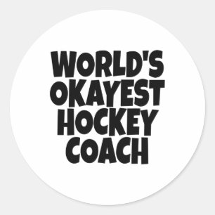 Welt#39;s der oberste Hockeytrainer Mentor Coachi Runder Aufkleber