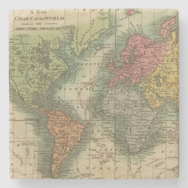 Welt 4 steinuntersetzer (Vorderseite)