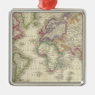Welt 9 silbernes ornament