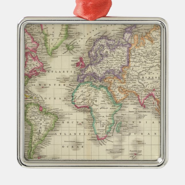 Welt 9 silbernes ornament (Vorne)