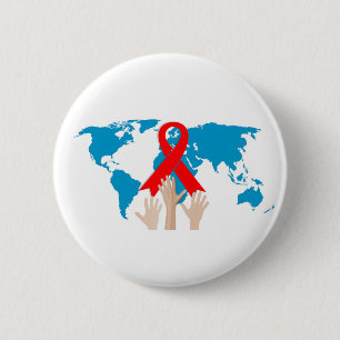 Welt-Aids-Tag-Bewusstsein am 1. Dezember Button