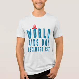 Welt-Aids-Tag, Dezember-Bewusstsein, HIV-Krieger,R Tri-Blend Shirt