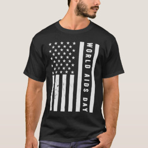Welt-Aids-Tag Hoffnung HIV Rote Ribbon-Aids-Bewuss T-Shirt