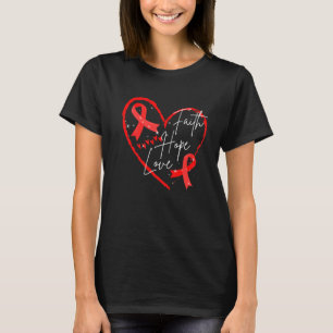 Welt-Aids-Tag Red Ribbon Faith Hope Liebe Aids Sup T-Shirt