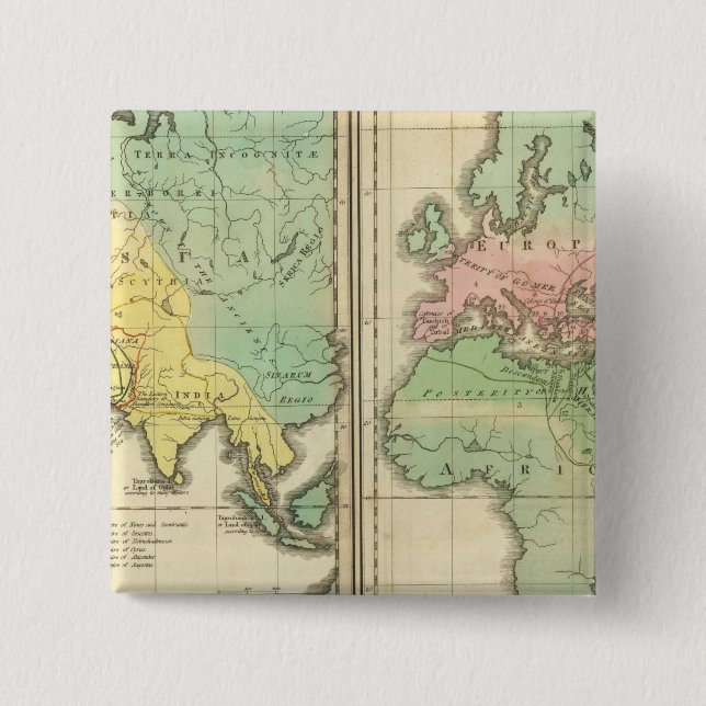 Welt als bekannt für die Antike-Division Button (Vorderseite)