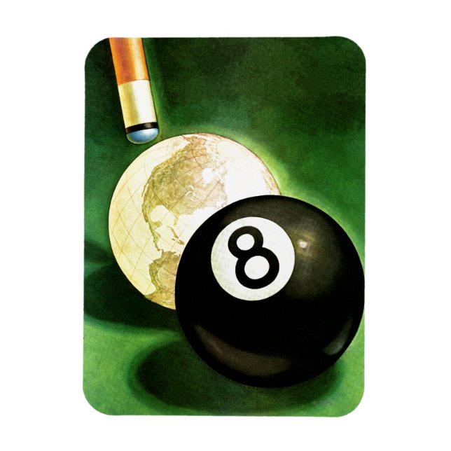 Welt als Cue Ball Magnet (Vertikal)