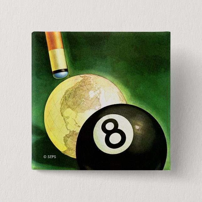 Welt als Spielball Button (Vorderseite)