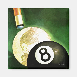 Welt als Spielball Magnet