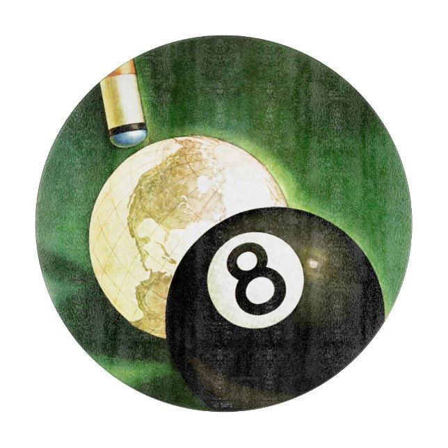 Welt als Spielball Schneidebrett (Vorderseite)