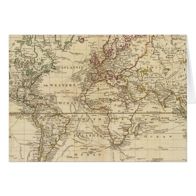 Welt auf Mercators Projektion (Vorderseite (Horizontal))