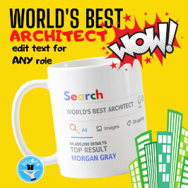 WELT BEST ARCHITECT Funny Top Search Resultat Kaffeetasse