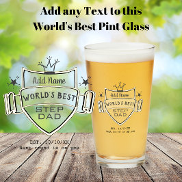 WELT BEST STEPDAD - Personalisiertes BIER PINT GLA Glas