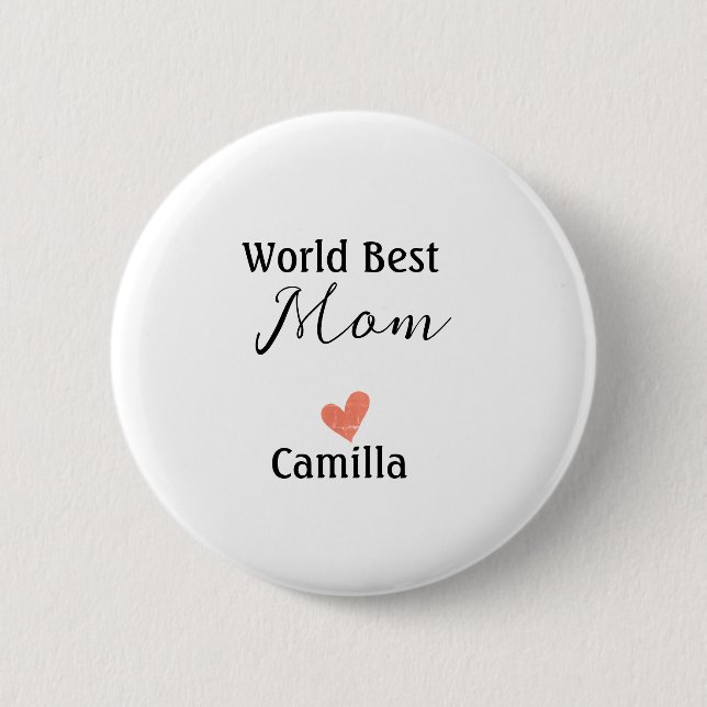 Welt beste Mutter, frohen Muttertag Oma namheart Button (Vorderseite)