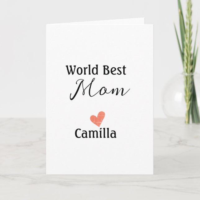 Welt beste Mutter, frohen Muttertag Oma namheart Karte (Vorderseite)