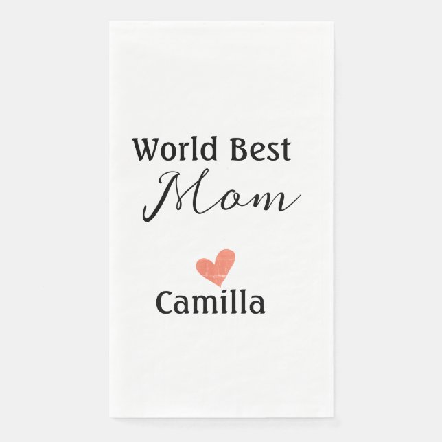 Welt beste Mutter, frohen Muttertag Oma namheart Serviette (Vorderseite)