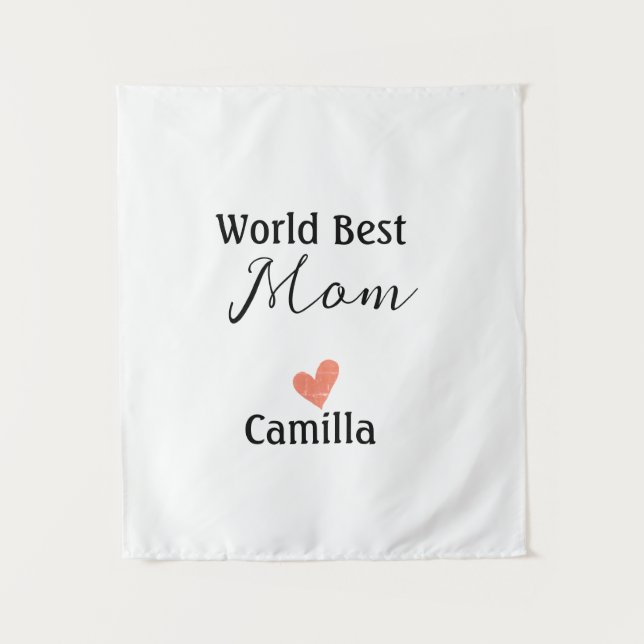 Welt beste Mutter, frohen Muttertag Oma namheart Wandteppich (Vorderseite)