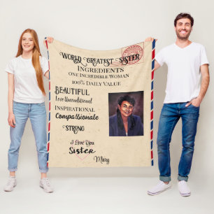 Welt Beste Schwester Fleece Blanket
