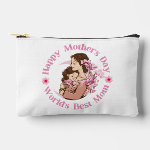 Welt besten Mama, rosa Drehbuch niedlich chic Mütt Zubehörtasche