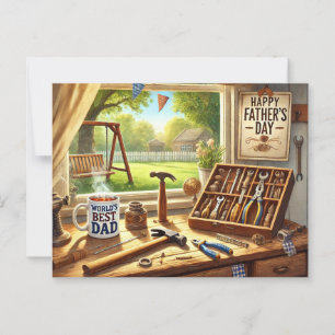 Welt bester Vater, glücklicher Vater-Tag Postkarte