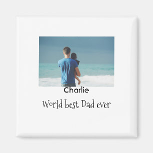 welt bester vater jemals foto name datum einfach v magnet