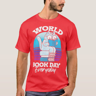Welt-Book-Tag Chubby Cat Reader Welt T-Shirt