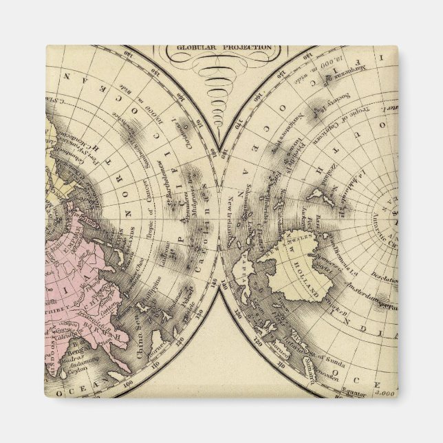 Welt, Christentum-Diagramm Magnet (Vorne)