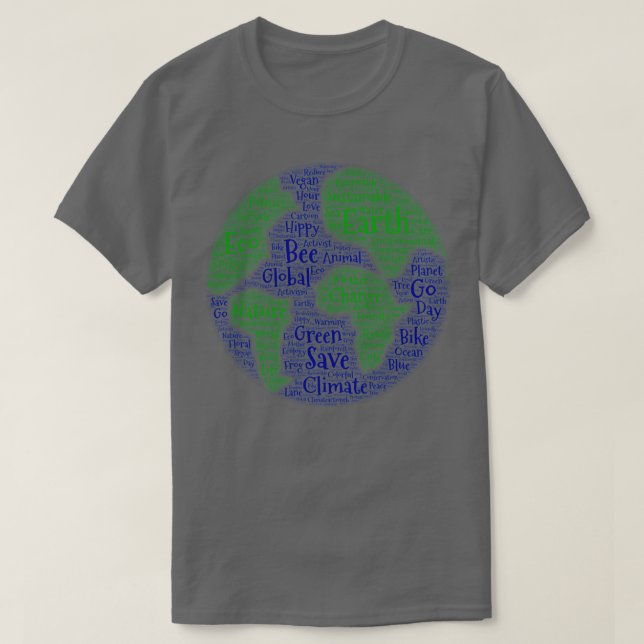 Welt Cloud Earth T-Shirt (Design vorne)