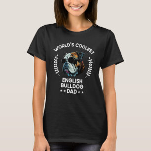 Welt Coolster Hund Vater Papa Men English Bulldog T-Shirt