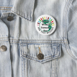 Welt-Denktag-Anstecknadel Button