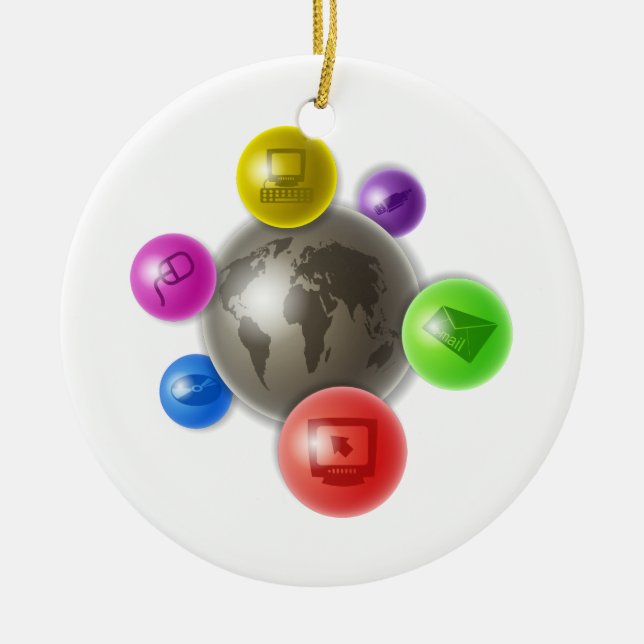 Welt der Computer Keramikornament (Vorne)