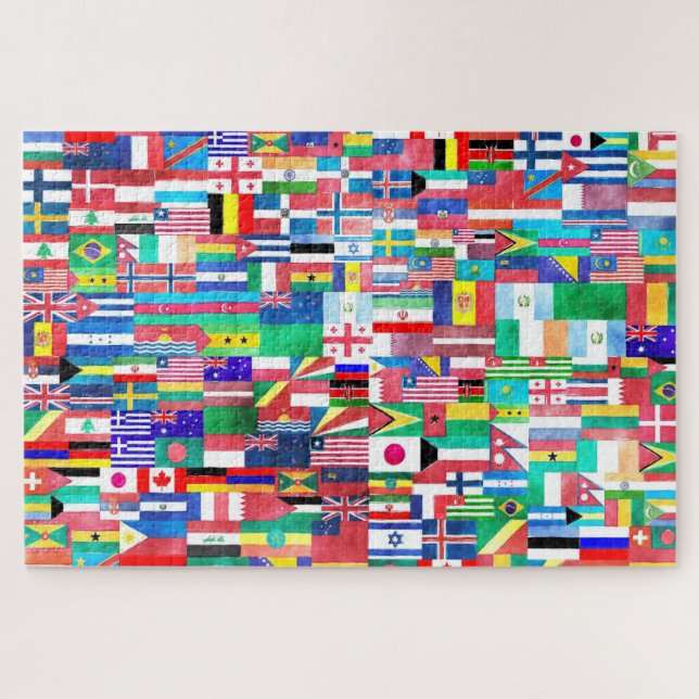 Welt der Flaggen Puzzle (Horizontal)