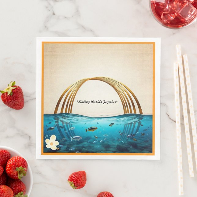 "Welt der Freude" Serviette (Beispiel)