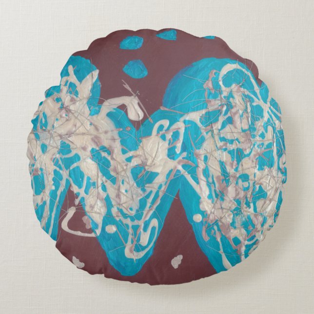 Welt der Liebe Rundkissen Rundes Kissen (Vorderseite)