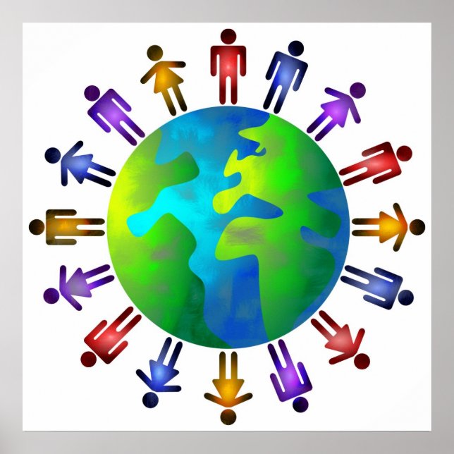 Welt der Menschen Poster (Vorne)