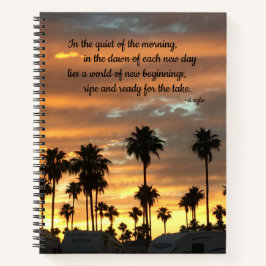 Welt der neuen Anfänge Inspiration Notizbuch