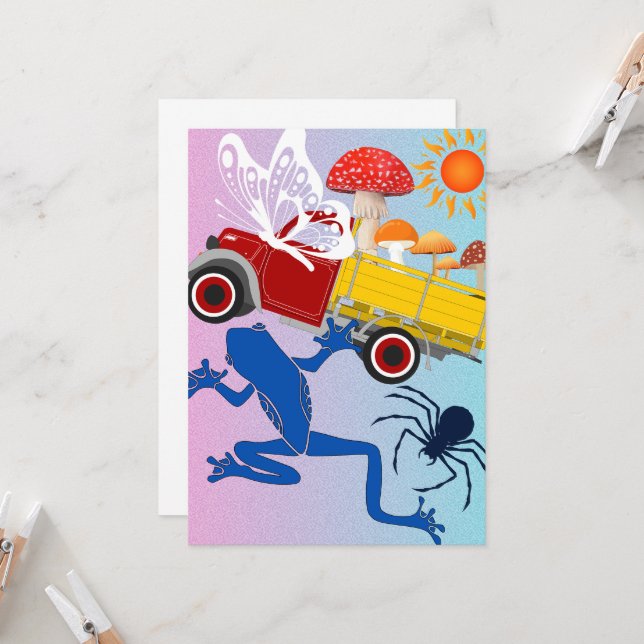 Welt der Wunder Einladung (Vorderseite/Rückseite Beispiel)