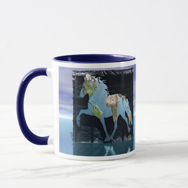 Welt des Isländers Tasse (Links)
