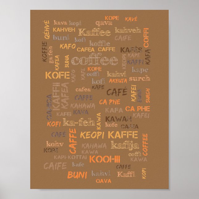Welt des Kaffees 8,5 x 11 Poster (Vorne)